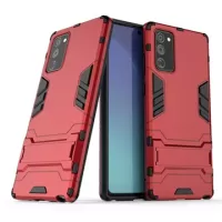 Armor Series Samsung Galaxy Note20 Hybrid Case with Kickstand - Red