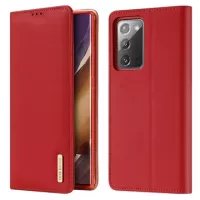 Dux Ducis Wish Samsung Galaxy Note20 Wallet Leather Case - Red