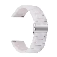 For Fossil Gen5 Carlyle/Gen5 Julianna/Gen5 Garrett/Gen5 Carlyle HR Resin Watch Band Stylish Quick Release 22mm Wrist Strap Smart Watch Replacement Part - Pearl White