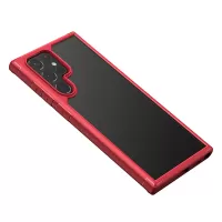 MOCOLO K14 Savannasaurus Series for Samsung Galaxy S22 Ultra 5G, Crystal Clear Hybrid Case Thickened Four Corners - Red
