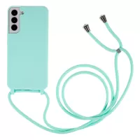 For Samsung Galaxy S22+ 5G Slim Lightweight Flexible Frosted Surface TPU Phone Cover with Adjustable Thin Strap - Light Green
