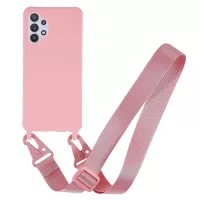 For Samsung Galaxy A32 4G (EU Version) Precise Cutout Matte Frosted Phone Case Anti-Scratch Soft TPU Back Shell - Pink