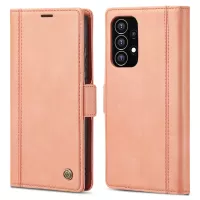 LC.IMEEKE for Samsung Galaxy A53 5G PU Leather Cover Double Magnetic Clasps Phone Stand Wallet Case Shell - Pink