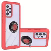 YB PC Series-5 for Samsung Galaxy A33 5G 360 Degree Rotation Ring Kickstand PC + TPU Phone Case Cover - Red