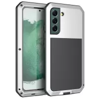 Silicone Metal Hybrid Phone Case for Samsung Galaxy S22 5G, Anti-Dust/Anti-Drop/Anti-Shock Phone Accessory - Silver