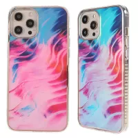 IMD TPU Phone Case for iPhone 13 Pro 6.1 inch, Aurora Effect Watercolor Pattern Electroplating Mobile Phone Cover - Wave