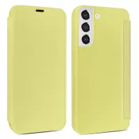 For Samsung Galaxy S22 5G Anti-drop Well-protected Liquid Silicone Case Skin-touch Feeling Phone Cover - Yellow