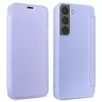 For Samsung Galaxy S22+ 5G Skin-touch Feeling Liquid Silicone Case Anti-fall Cell Phone Cover - Light Purple