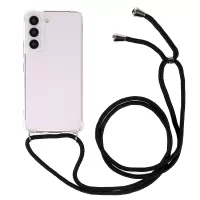 Reinforced Four Corner TPU Case for Samsung Galaxy S22+ 5G, Transparent Anti-fall Phone Cover with Lanyard