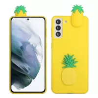 For Samsung Galaxy S22+ 5G 3D Pattern Design TPU + PVC Anti-scratch Phone Case Cover - Pineapple
