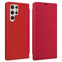 For Samsung Galaxy S22 Ultra 5G Liquid Silicone Case Skin-touch Feeling Anti-scratch Phone Cover - Red