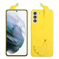 For Samsung Galaxy S22+ 5G 3D Pattern Design TPU + PVC Anti-scratch Phone Case Cover - Banana