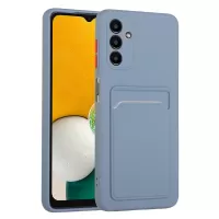 For Samsung Galaxy A13 5G Camera Lens Protection Shockproof TPU Non-Slip Phone Case with Card Holder - Blue
