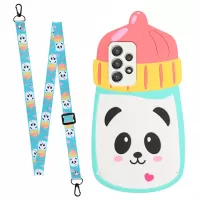 Long Lanyard Design TPU Phone Cover for Samsung Galaxy A33 5G, with Special-Shaped Silicone Outer Patch Phone Accessory - Feeding Bottle