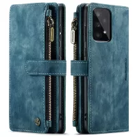 CASEME C30 Series for Samsung Galaxy A33 5G Anti-fall Adjustable Stand Design Zipper Pocket PU Leather TPU Wallet Cover Flip Phone Case - Green