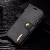 DG.MING For Samsung Galaxy S9 SM-G960 Detachable 2-in-1 Anti-scratch Split Leather Wallet Case + PC Back Case - Black