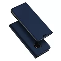 DUX DUCIS Skin Pro Series Automatically Absorption Anti-Drop Cell Phone Leather Card Holder Case for Samsung Galaxy S9 - Blue