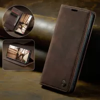 CASEME 013 Series for Samsung Galaxy S10 PU Leather Mobile Phone Case [Auto-absorbed] [Wallet Stand] - Coffee