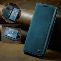 CASEME 013 Series for Samsung Galaxy S10 PU Leather Shell [Auto-absorbed] [Wallet Stand] - Blue