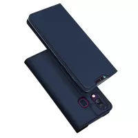 DUX DUCIS Skin Pro Series Foldable Supporting Stand Leather Flip Leather Phone Cover Case for Samsung Galaxy A40 - Dark Blue
