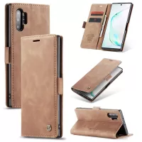 CASEME 013 Series Auto-absorbed Flip Leather Wallet Shell for Samsung Galaxy Note 10 Plus/10 Plus 5G - Light Brown