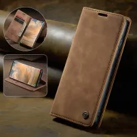 CASEME 013 Series for Samsung Galaxy S10 PU Leather Casing [Auto-absorbed] [Wallet Stand] - Brown