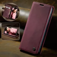 CASEME 013 Series Flip Wallet Leather Phone Cover for Samsung Galaxy A71 - Wine Red