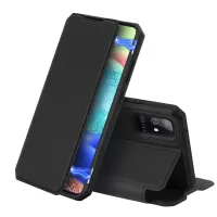 DUX DUCIS Skin X Auto-absorbed Leather Phone Cover Card Holder Stand Case for Samsung Galaxy A71 5G SM-A716 - Black