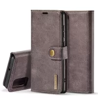 DG.MING For Samsung Galaxy A71 Detachable 2-in-1 Anti-scratch Split Leather Wallet Cover + PC Back Case - Grey