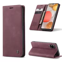 CASEME 013 Series Auto-absorbed Leather Wallet Case for Samsung Galaxy A42 5G - Red