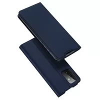 DUX DUCIS Skin Pro Series Auto-Absorbed Card Holder Leather Case Magnetic Stand Shell for Samsung Galaxy A72 5G / A72 4G - Blue