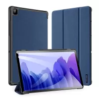 DUX DUCIS DOMO Series Tri-fold Stand Leather Case Smart Auto-Wake/Sleep Folio Flip Case for Samsung Galaxy Tab A7 10.4 (2020) - Blue