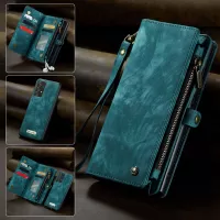 CASEME Multi-function Wallet Design TPU + Split Leather 2-in-1 Phone Shell for Samsung Galaxy A52 4G/5G / A52s 5G - Blue