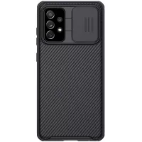 NILLKIN CamShield Pro Shell PC + TPU Hybrid Case for Samsung Galaxy A72 4G/5G Phone Cover - Black