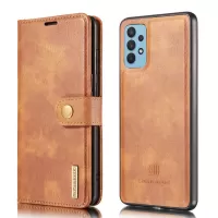 DG.MING Detachable 2-in-1 Leather Wallet TPU Case for Samsung Galaxy A32 4G (EU Version) Cover - Brown