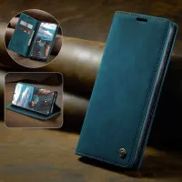 CASEME 013 Series Simple Wallet Design Automatic Suction Leather Case for Samsung Galaxy S21 FE - Blue