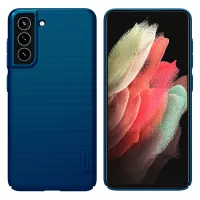NILLKIN Frosted Shield Matte Surface Hard PC Phone Cover Case for Samsung Galaxy S21 FE 2021 - Blue
