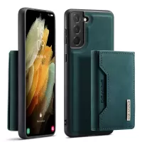 DG.MING M2 Series Magnetic Detachable Wallet Design Hybrid Case with Kickstand for Samsung Galaxy S21+ 5G - Green