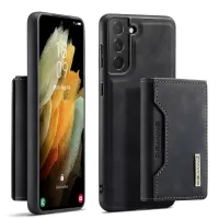 DG.MING M2 Series Magnetic Detachable Wallet Design Hybrid Case with Kickstand for Samsung Galaxy S21+ 5G - Black