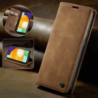 CASEME 013 Series PU Leather Folio Phone Case Wallet Stand Design Lightweight Auto-absorbed Phone Covering for Samsung Galaxy A53 5G - Brown