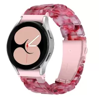 For Samsung Galaxy Watch4 Active 40mm/44mm / Watch4 Classic 42mm/46mm Smart Watch Strap Replacement Resin Wrist Band - Peach Red