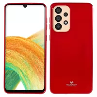 MERCURY GOOSPERY for Samsung Galaxy A33 5G Glitter Shiny Case Slim Fit Soft Flexible TPU Well-protected Cell Phone Cover - Red
