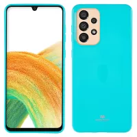 MERCURY GOOSPERY for Samsung Galaxy A33 5G Glitter Shiny Case Slim Fit Soft Flexible TPU Well-protected Cell Phone Cover - Cyan