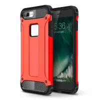 For iPhone 8/7 4.7 inch Hard PC + Soft TPU 2-in-1 Heavy Duty Shockproof Phone Case - Red