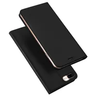 DUX DUCIS Skin Pro Series for iPhone 8 Plus / 7 Plus Business Phone Leather Card Holder Cover Shell with Stand - Black