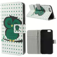Polka Dots & Owl Leather Wallet Stand Cover for iPhone 6s / 6 4.7 inch