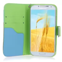 Colorful Leather Wallet Case  for Samsung Galaxy S4 i9500/i9505