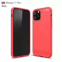 TPU Carbon Fiber Phone Protective Case Non-slip Anti Fingerprints Anti Scratch Phone Case Protection Shell Compatible with iPhone 11 Pro