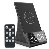 10W Wirelessly Charge BT Radio Alarm Clock Speaker