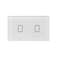 Broadlink BestCon TC2S-UK/EU  Gang Smart Wall Light Switch APP Remote Control Glass Panel Touch Control Wireless Switches Via Rm4 Pro Compatible with Alexa Google Home for Voice Control